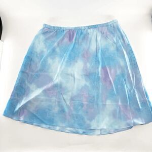 Shein Womens‎ Blue Watercolor A-Line Skirt Size Medium